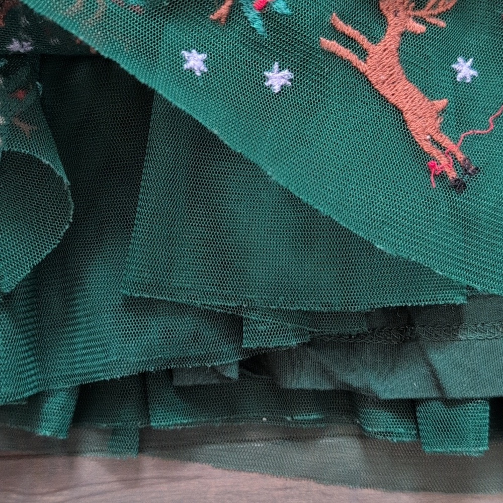 Hanna Andersson 3T Holiday Reindeer Embroidered Dress - Picture 8 of 8